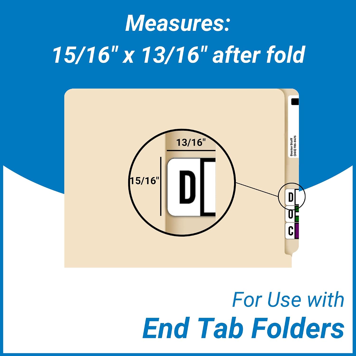 Alphabet Labels for File Folders, A to Z Plus Mc Complete Set with File Box and Indexes, Doctor Stuff, 126 Stickers of Each Letter, 3402 Labels, Jeter JTAM Series Compatible, Medical Chart Labels