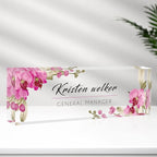 Personalized Name Plate for Desk Custom Acrylic Desk Name Plate Custom Employee by AZUFEMOS