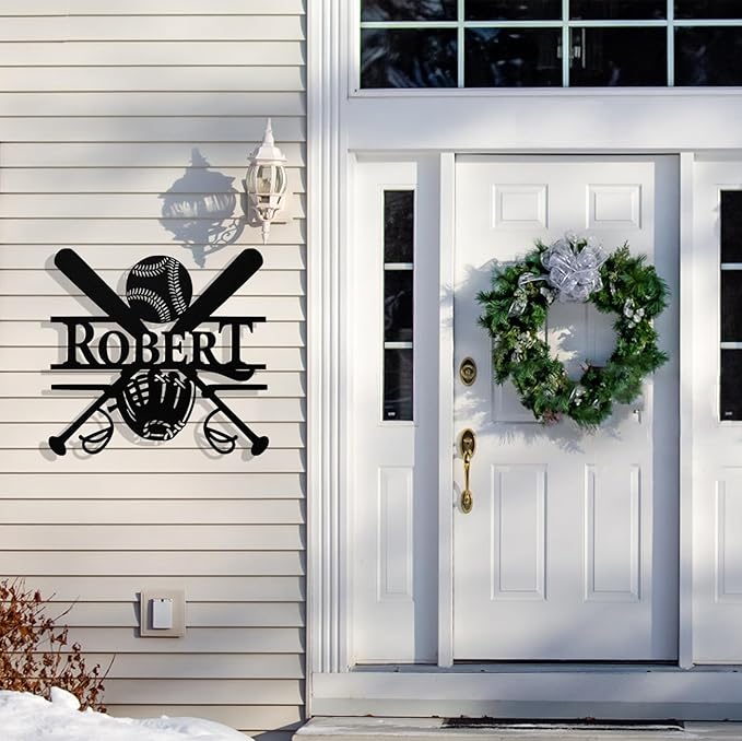 Personalized Baseball Metal Sign Custom Name Sign Baseball Player Gift Boys - Image 6