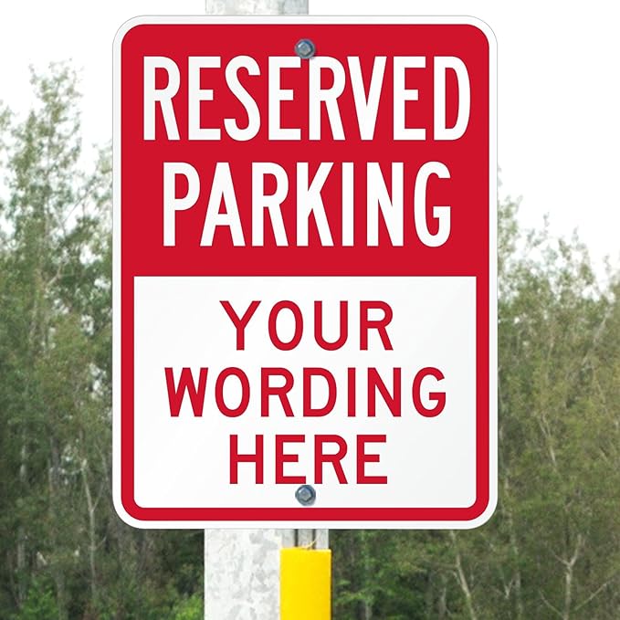 SmartSign 24 x 18 inch Custom “Reserved Parking” Metal Sign - Image 3