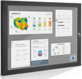 S SWANCROWN Outdoor Bulletin Board Weatherproof 37x28in, Enclosed Bulletin by SWANCROWN