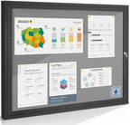 S SWANCROWN Outdoor Bulletin Board Weatherproof 37x28in, Enclosed Bulletin by SWANCROWN