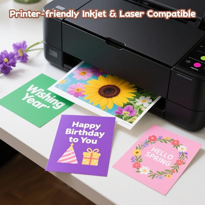200 Sheets Colored Cardstock 20 Assorted Colors, 65lb/180gsm 8.5" x 11" Card - Image 4