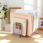 2 Pcs 7 Section Incline File Sorter Metal Wire Mesh File Rack - Image 6
