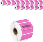 HOUSELABELS 2.25" x 1.25" Pink Address Labels on 1" Core Compatible by HouseLabels