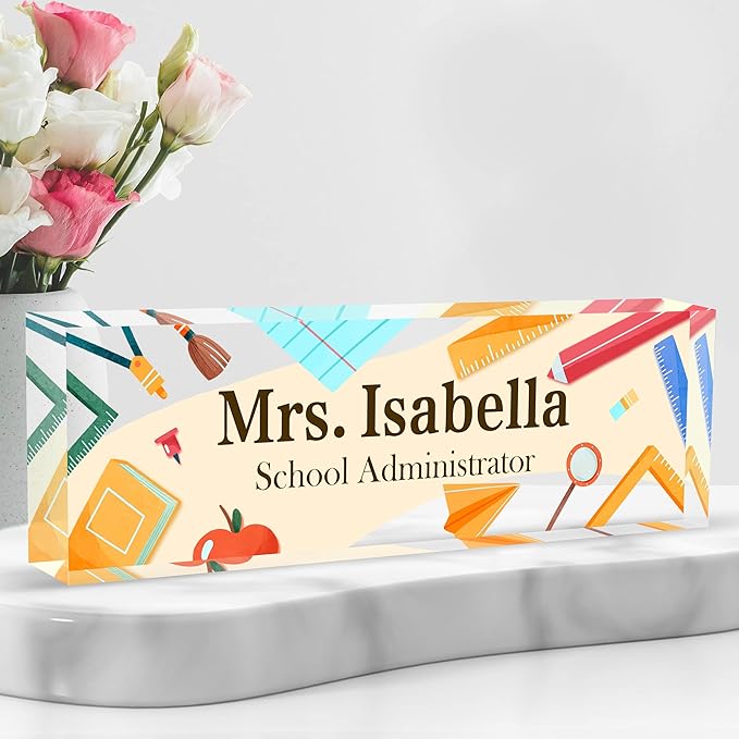 Personalized Name Plate for Desk Custom Acrylic Desk Name Plate Custom Employee - Image 7