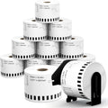 2.4 Inch x 100 Feet Continuous Thermal Labels, 12 Rolls | Replacement for Brother Dk-2205, Compatible with QL-Series Printers Listed Below, Includes One Reusable Frame