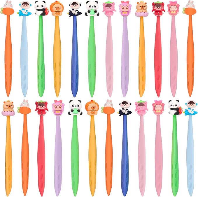 24 Pcs Cute Retractable Eraser for Pencils Cute School Supplies Kawaii Erasers by LiYiQ