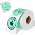 MFLABEL 2" 750 Labels Green Circle Direct Thermal Stickers Labels Roll by MFLABEL