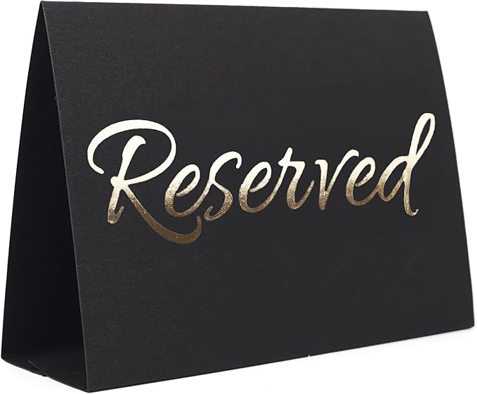 20 Pack Black Reserved Table Sign by TOROS
