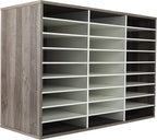 TQVAI Wood Literature Organizer, 27 Slots Hold 13500 Sheets A4 Papers, Wooden by TQVAI