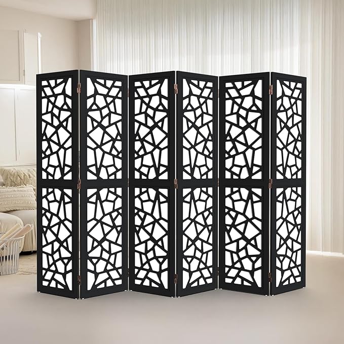 VINGLI 70'' H Room Divider, Non-Woven Fabric Privacy Screen, Indoor Partition - Image 2