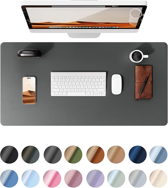 YSAGi Leather Desk Protector, Office Mat, Large Mouse Mat, Non-Slip PU Leather by YSAGi