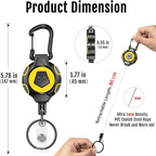 MNGARISTA 2-Pack Upgraded Retractable Keychain, 10 OZ Retraction, 31.5" - Image 4