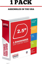 3 Ring Binder, 2.5" Professional Angle D-Rings, Presentation Folder - Image 2