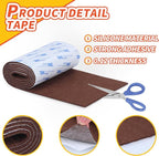 Felt Furniture Pads, Non Slip Self Adhesive Cuttable Felt Tape Brown Heavy Duty - Image 7