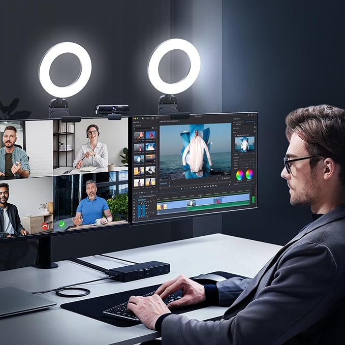 2Packs-Ring Light for Computer Laptop, Video Conference Lighting kit for Zoom - Image 2