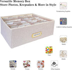 Sprsthai Linen Photo Storage Box – Holds 1700 Photos, 24 Adjustable Dividers & - Image 3