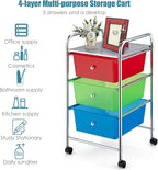 Giantex Rolling Cart with Drawers, Craft Organizer with Wheels, 3 Drawer - Image 9