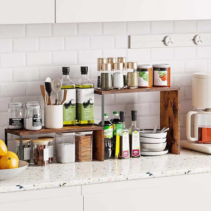 Vfelf Kitchen Countertop Organizer, Spice Rack Cabinet Organizer Shelf - Image 3