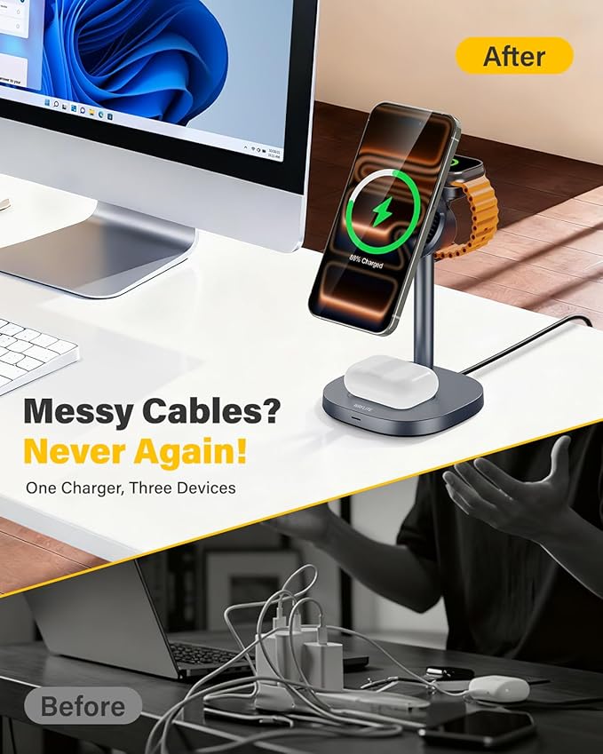 25W Qi2.2 Fast Wireless Charger Stand - Image 2