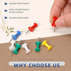 Glarks 1000pcs Vinyl-Coated Thumbtacks and Push Pins Set, Included 500pcs - Image 3