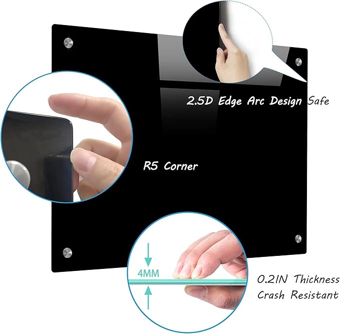 Magnetic Glass Writeboard 48"x36" Premium Tempered Dry Erase Boards Wall - Image 4