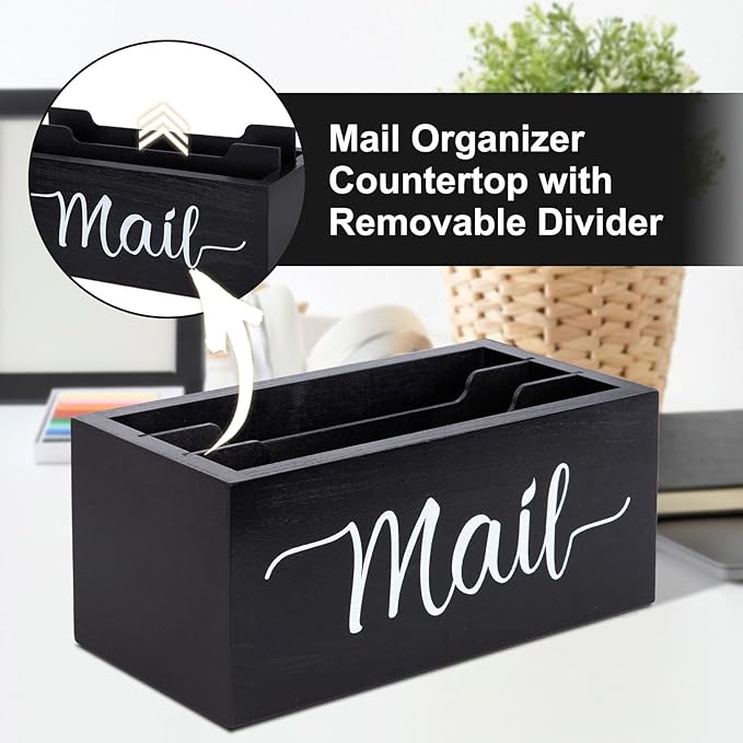 Lucundm Desk Mail Organizer, Mail Organizer Countertop - Image 2