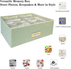 Sprsthai Linen Photo Storage Box – Holds 1700 Photos, 24 Adjustable Dividers & - Image 3