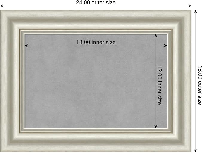 Amanti Art Silver Framed Magnetic Board 18x24 Small Vision Board - Image 2