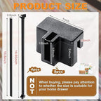 Epakh 4-Piece PVC Black Hanging File Folder Rails - Image 2