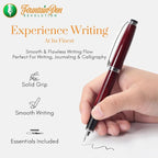 FPR Ambassador Ultra Flex Nib Fountain Pen Set, Burgundy - Image 3