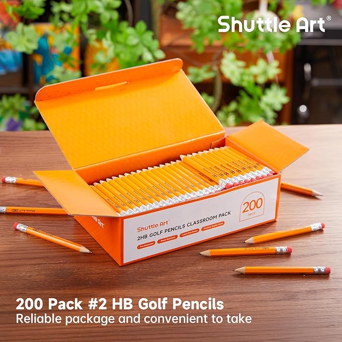Shuttle Art 200 Pack Golf Pencils - Image 7