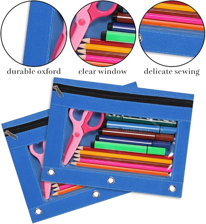 YoeeJob Binder Pouches for 3 Ring Binder, Pencil Pouch Pen Holder Case - Image 5