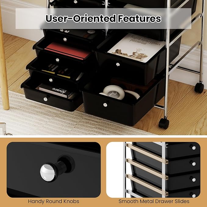 Giantex 15 Drawer Rolling Cart - Image 9