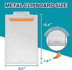 H4D Aluminum Clipboard with Storage, Metal Form Holder, Rubber Covered Clip - Image 3