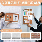 Homezelle Enclosed Cork Bulletin Board 36"x24" Outdoor Weatherproof Cork - Image 6