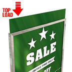 Econoco Bulletin Sign Holder, 22 x 28 Inch Frame, Extra Heavy Raised Base - Image 2
