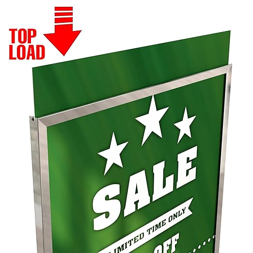 Econoco Bulletin Sign Holder, 22 x 28 Inch Frame, Extra Heavy Raised Base - Image 2