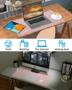 Non-Slip Desk mat, PULeather Desk Pad Protector, Office Desk Mat, Large Mouse - Image 6