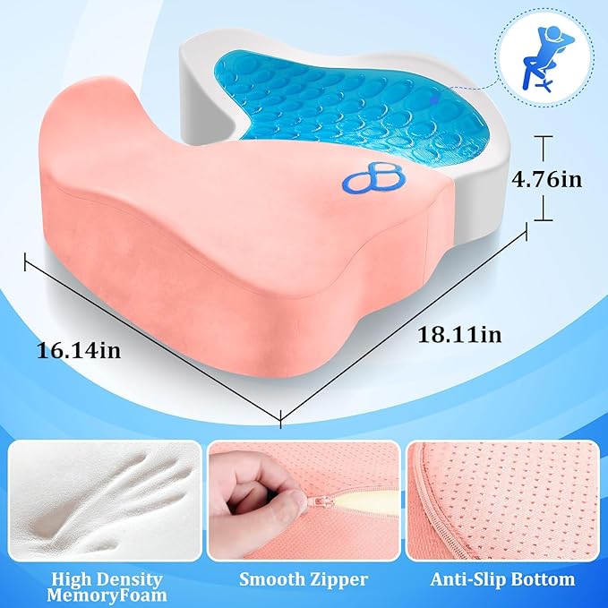 CushyOasis Seat Cushion, Chair Cushions, Office Chair Cushions, Anti-Slip - Image 2