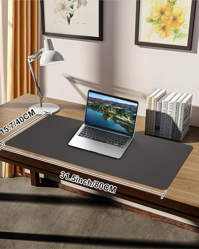 Small Desk Mat, Leather Desk Pad Protector, Desk Mouse pad, Office Desk mat - Image 7