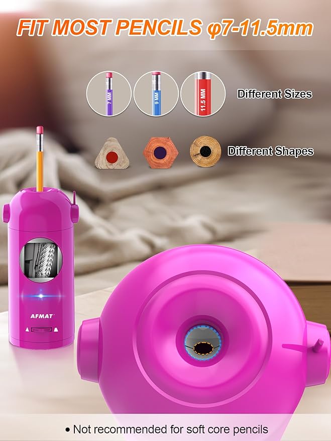 AFMAT Electric Pencil Sharpener, Fully Automatic Pencil Sharpener - Image 3