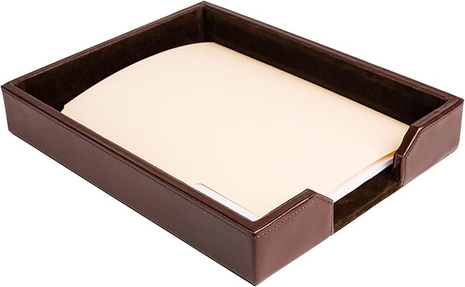 DACASSO Bonded Leather Desktop Letter Tray - Image 8