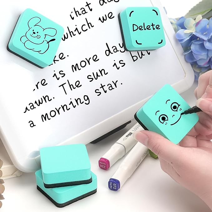 Tamaki 18 PCS Magnetic Whiteboard Dry Erase Erasers, Mini Dry Erasers - Image 7