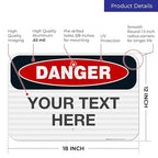 Custom Danger Sign, OSHA Sign, 12x18 Inches, 3M EGP Reflective .063 Aluminum - Image 3