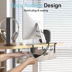 ERGO COLLECT Under Desk Cable Management Tray, No-Drill Upgraded Thickened Felt - Image 3