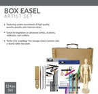 royal & langnickel 124-piece sketching and drawing easel on a desk or shelf