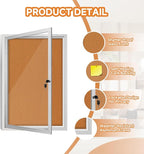 Enclosed Bulletin Board with Locking Door, Outdoor Bulletin Board Weatherproof - Image 3