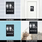 USA Made - Men's and Women's Restroom Signs ADA-Compliant Bathroom Door Signs - Image 4